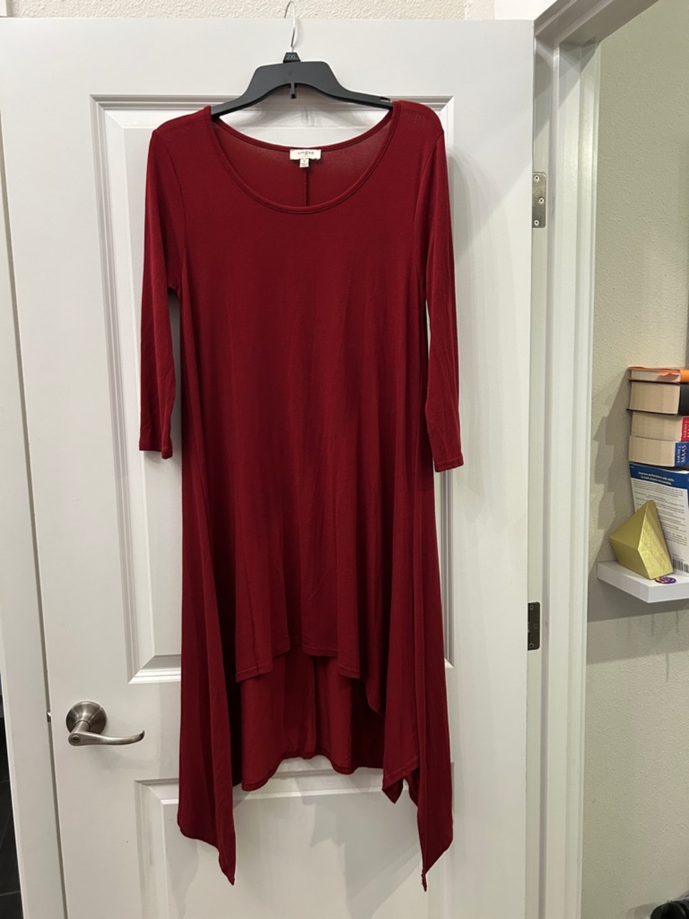 Women’s Red Asymmetrical Hem Dress